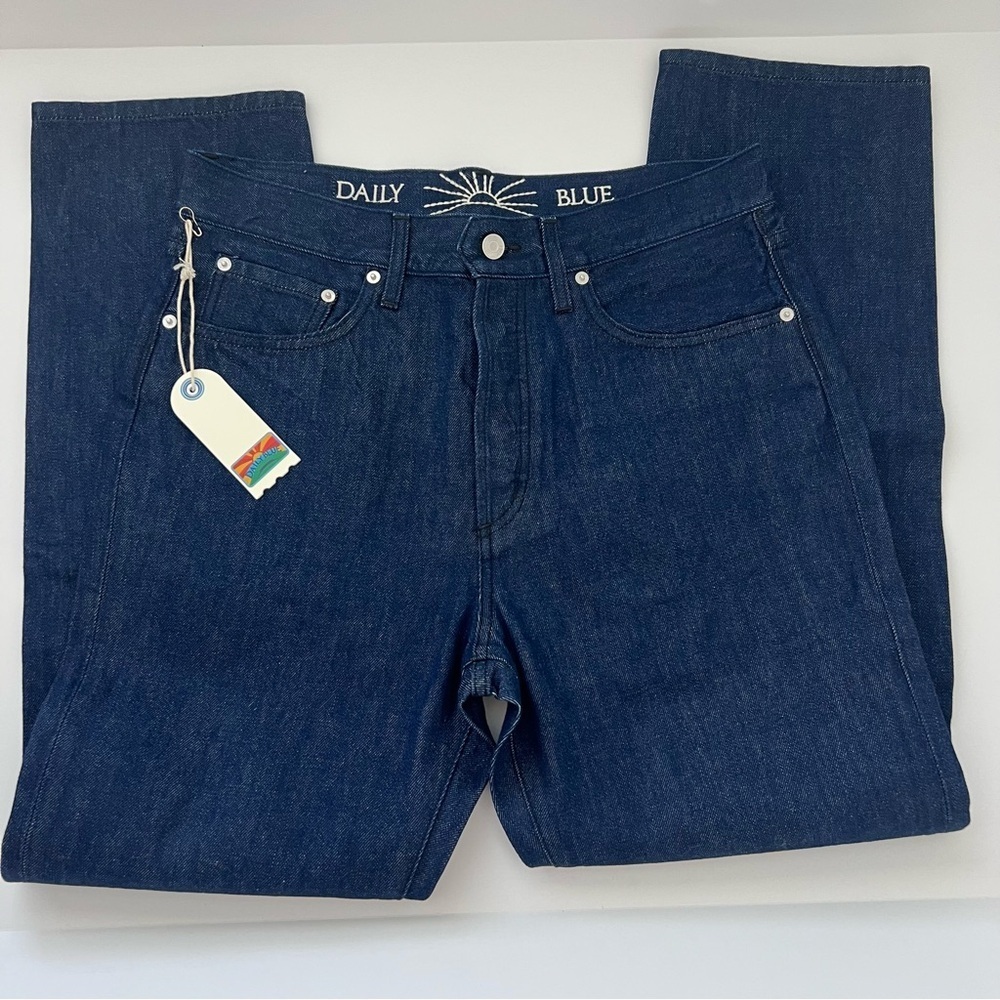 Daily Blue Boost in Nite Jeans Womens 31 Dark Indigo High Rise Straight Leg NWT - Picture 5 of 13
